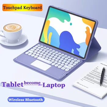 Чехол-клавиатура с трекпадом для Realme Pad 2 2023 11.5 Откидная крышка магнитной клавиатуры Bluetooth с клавиатурой, совместимой с Bluetooth