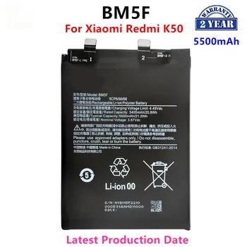 100% Оригинальный аккумулятор BM5F емкостью 5500 мАч для замены аккумуляторов телефона Xiaomi Redmi K50