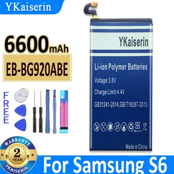 YKaiserin Для SAMSUNG EB-BG920ABE Аккумулятор емкостью 6600 мАч Для SAMSUNG Galaxy S6 G9200 G9208 G9209 G920F G920 G920V/T/F/A/I + Инструменты