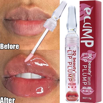 Lip Plumper Extreme Serum Oil Мгновенное Увеличение губ Прозрачное Увлажняющее Восстанавливающее Средство Уменьшение Мелких Морщин Уход За кожей Красота И Здоровье